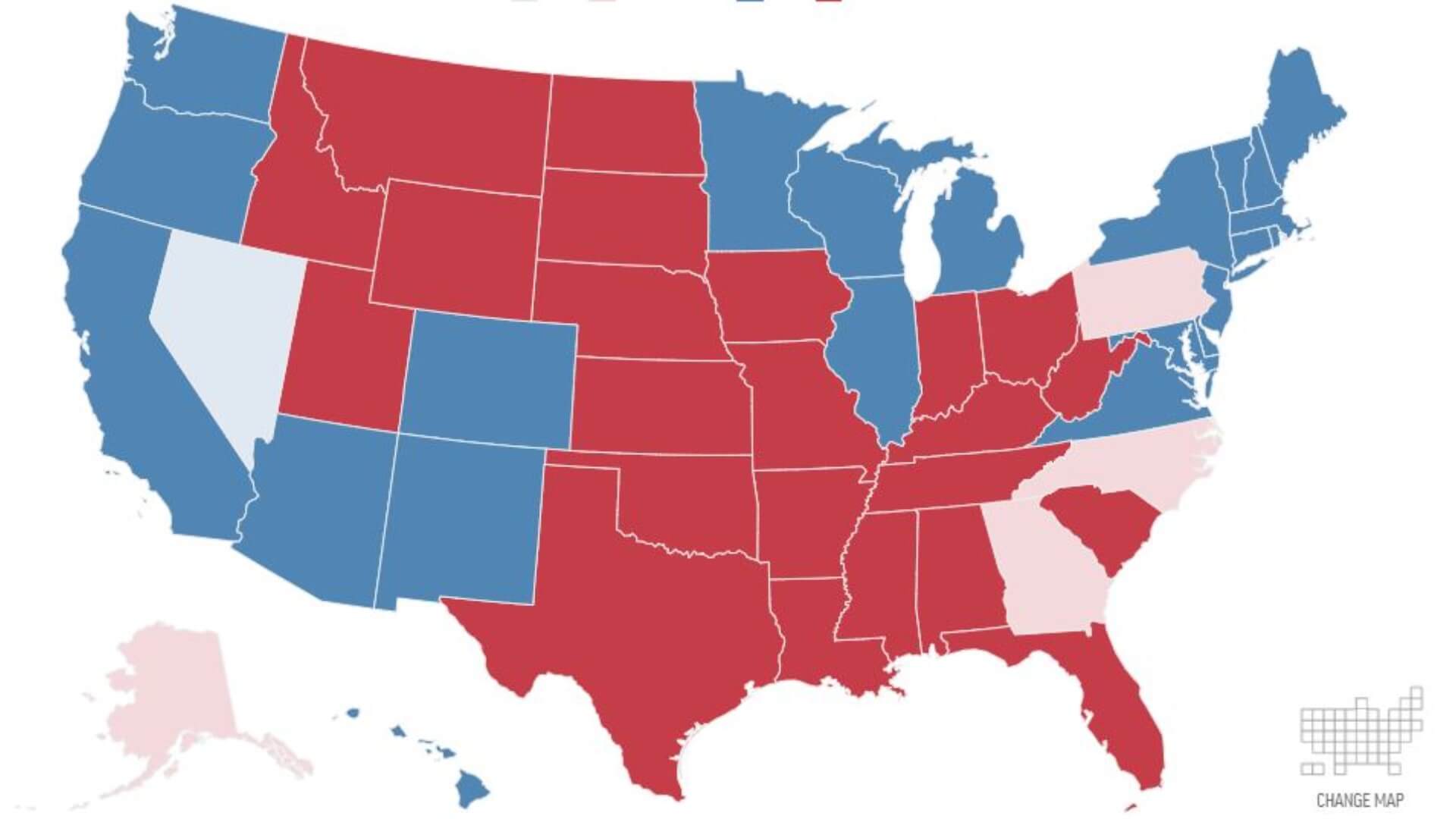 2020 Etats Unis Electoral carte